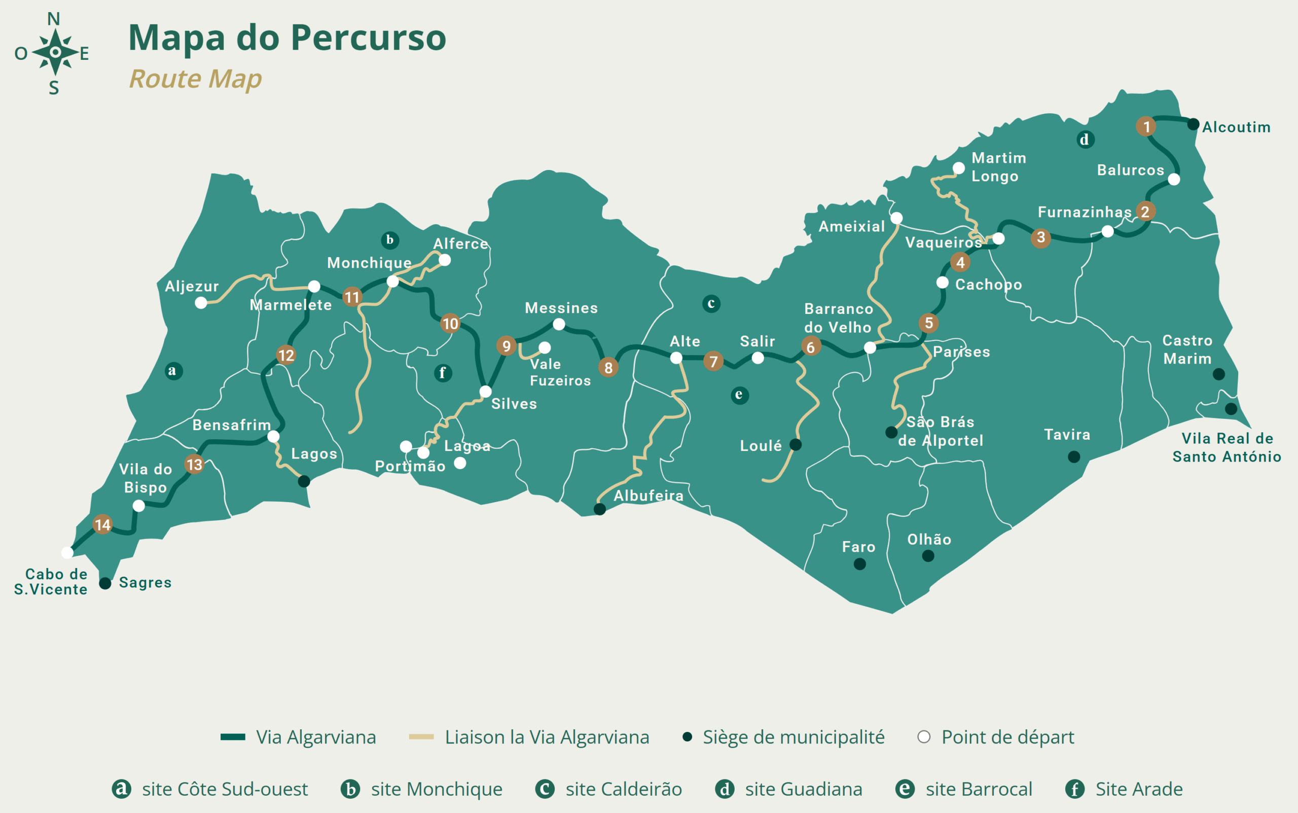 MAP DO PERCUSO - Via Algarviana